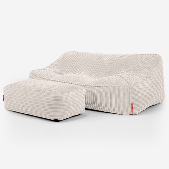 Sloucher Sakkosekk Sofa - Kordfløyel Elfenben 02