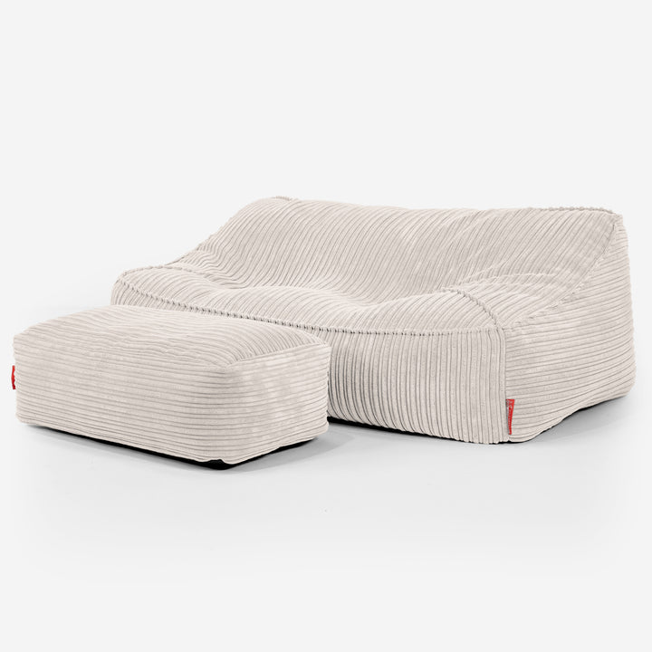 Sloucher Sakkosekk Sofa - Kordfløyel Elfenben 02