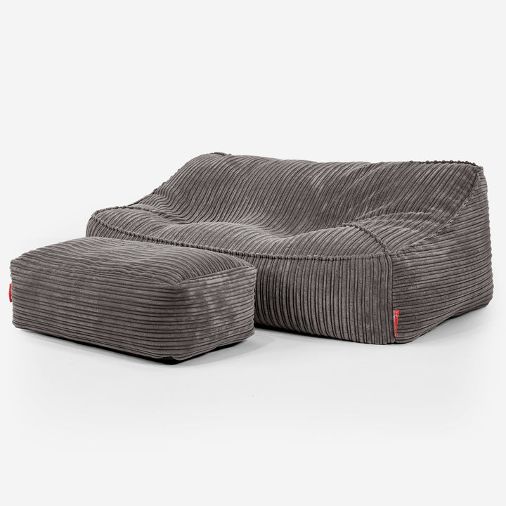 Sloucher Sakkosekk Sofa - Kordfløyel Grafitt 02