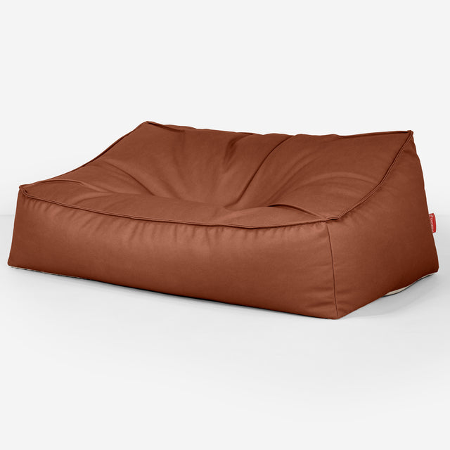Sloucher Sakkosekk Sofa - Vegansk Skinn Kastanjebrun 03