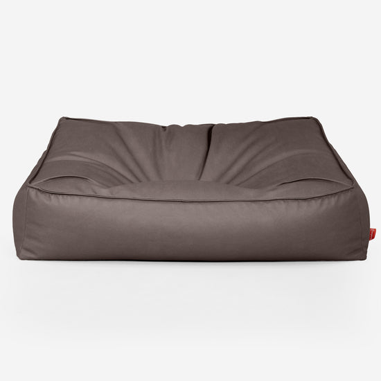 Sloucher Sakkosekk Sofa - Vegansk Skinn Sjokolade 01