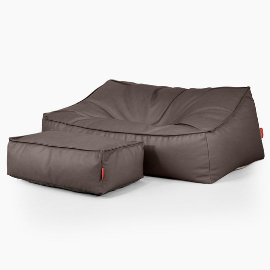 Sloucher Sakkosekk Sofa - Vegansk Skinn Sjokolade 02