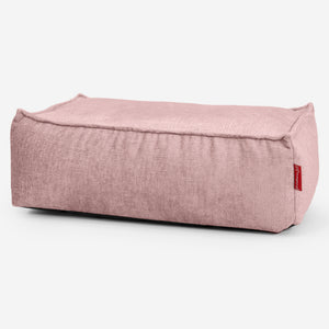 Stor Fotskammel - Chenille Rosa