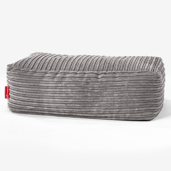 Stor Fotskammel - Klassisk Cord Grafitt 01
