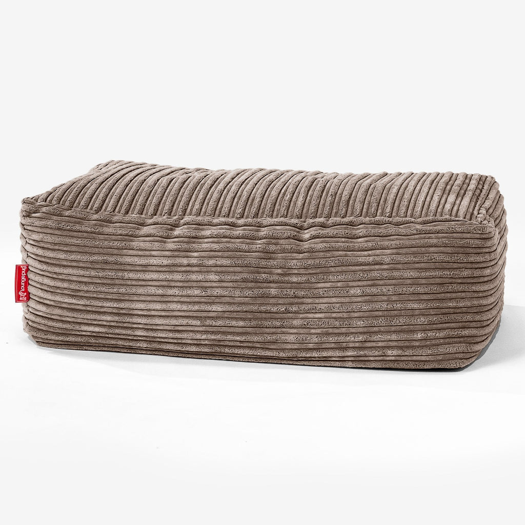 Stor Fotskammel - Klassisk Cord Mokka 01