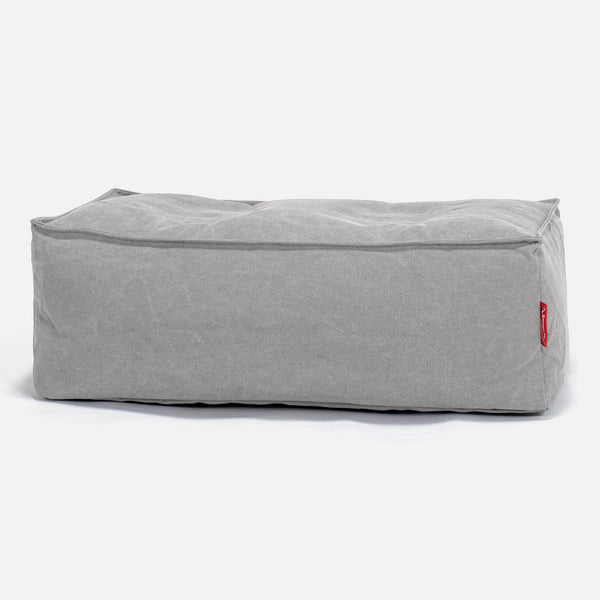 Stor Fotskammel - Steinvasket Denim Tinn 01