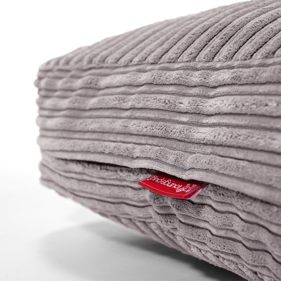 Stor Gulvpute - Kordfløyel Aluminium Sølv 02