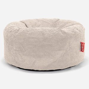 Stor Rund Puff - Pom-pom Elfenben