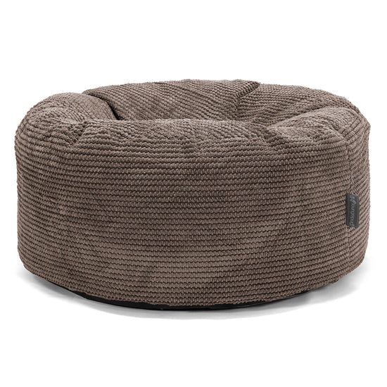 Stor Rund Puff - Pom-pom Sjokolade 01