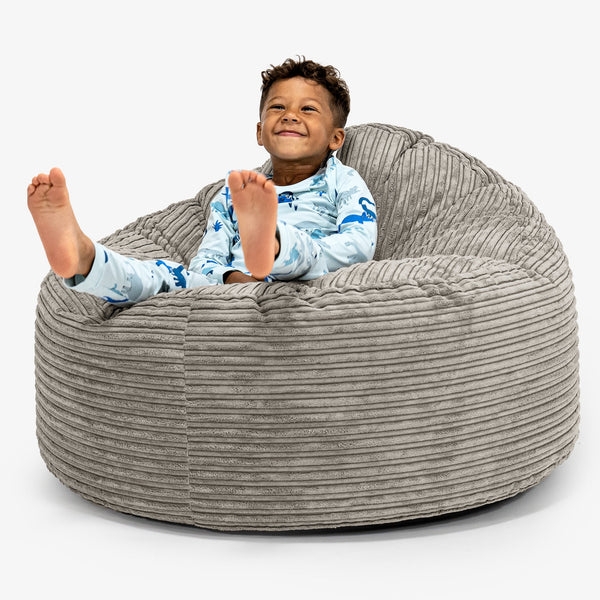 Stor Saccosekk Snuggle for Barn 3-8 år - Klassisk Cord Mink 01