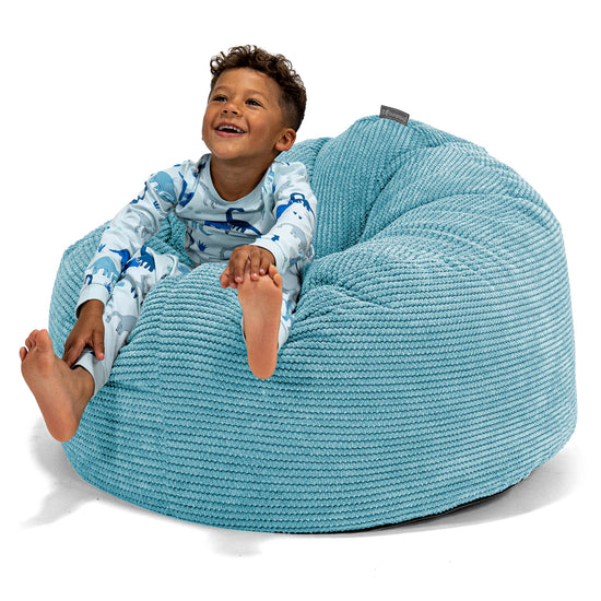 Stor Saccosekk Snuggle for Barn 3-8 år - Pom-pom Turkis 01