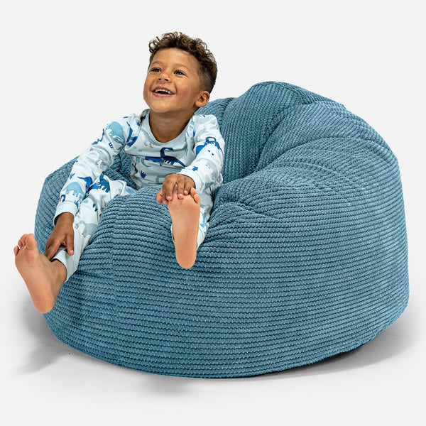 Stor Saccosekk Snuggle for Barn 3-8 år - Pom-pom Turkis 01