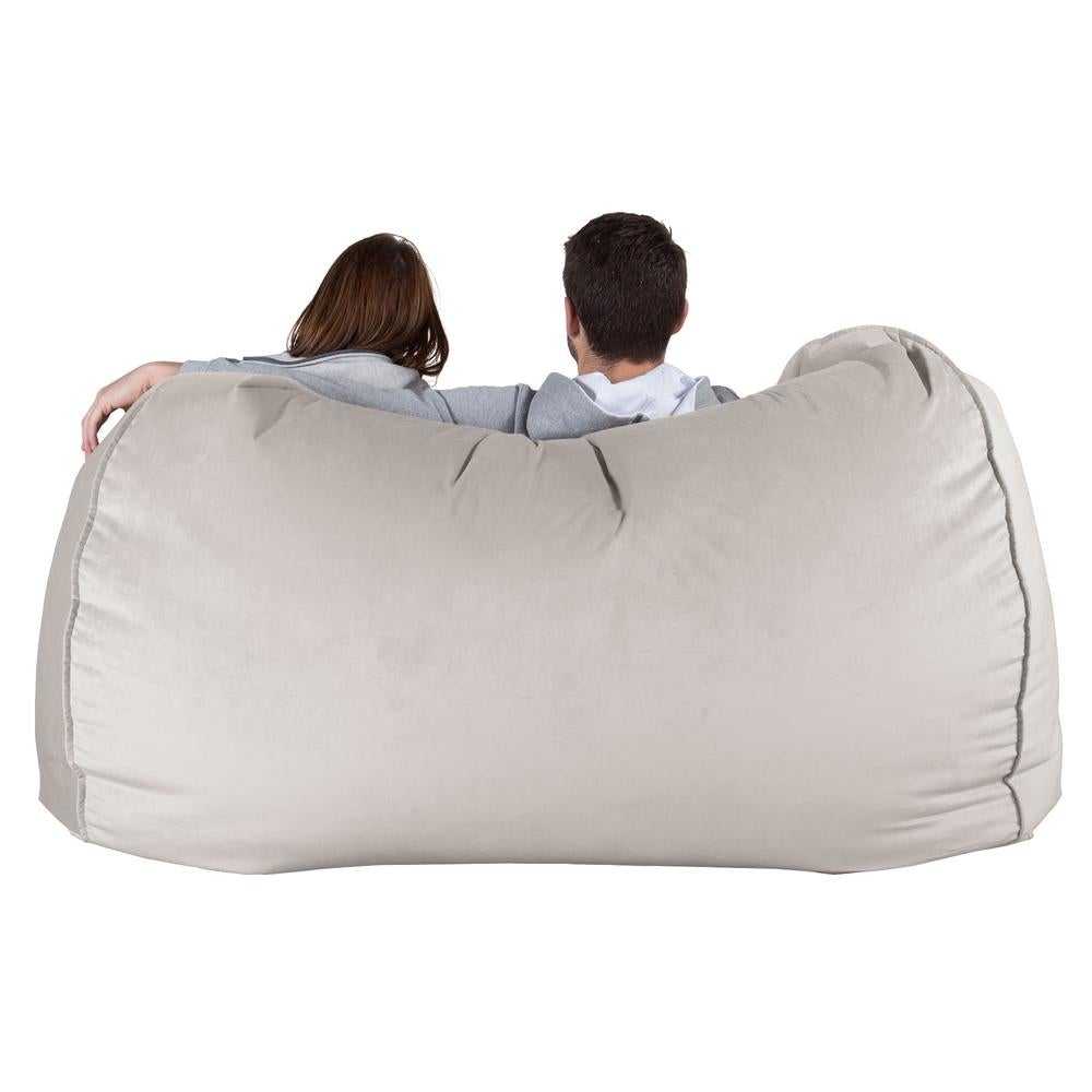 Stor Saccosekk Sofa - Fløyel Sølv 05