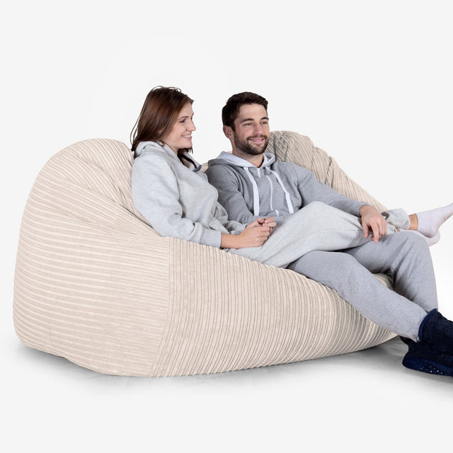 Stor Saccosekk Sofa - Kordfløyel Elfenben 02