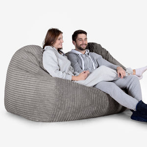 Stor Saccosekk Sofa - Kordfløyel Grafitt