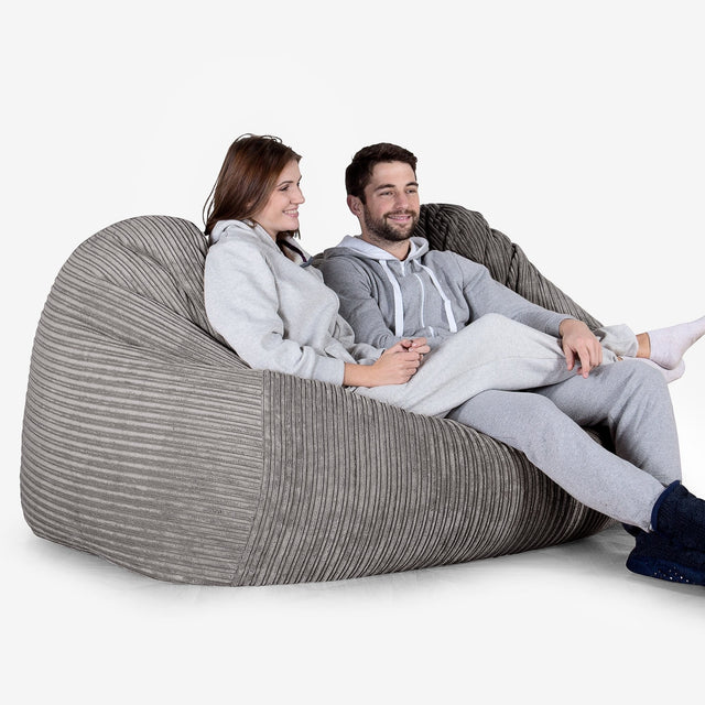 Stor Saccosekk Sofa - Kordfløyel Grafitt 02