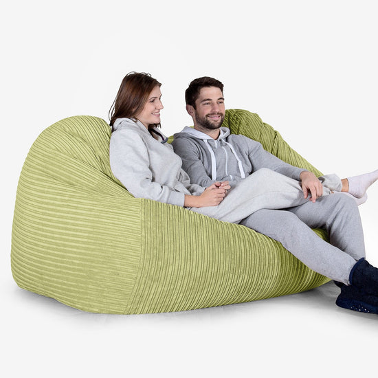 Stor Saccosekk Sofa - Kordfløyel Lime 02