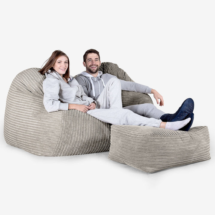 Stor Saccosekk Sofa - Kordfløyel Mink 03