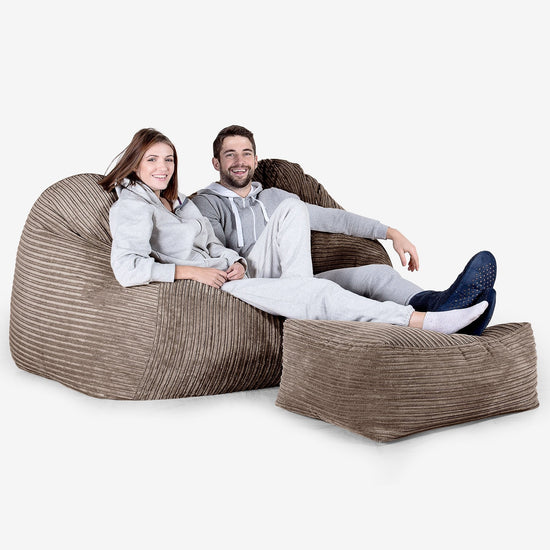 Stor Saccosekk Sofa - Kordfløyel Mokka 03