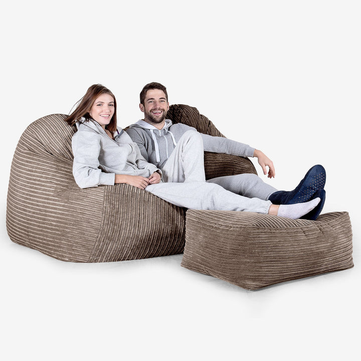 Stor Saccosekk Sofa - Kordfløyel Mokka 03