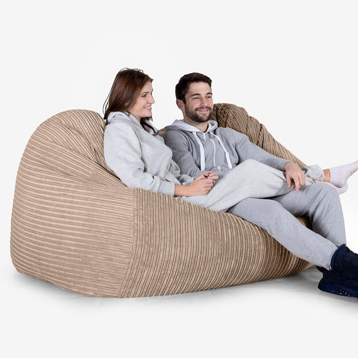 Stor Saccosekk Sofa - Kordfløyel Sand 02