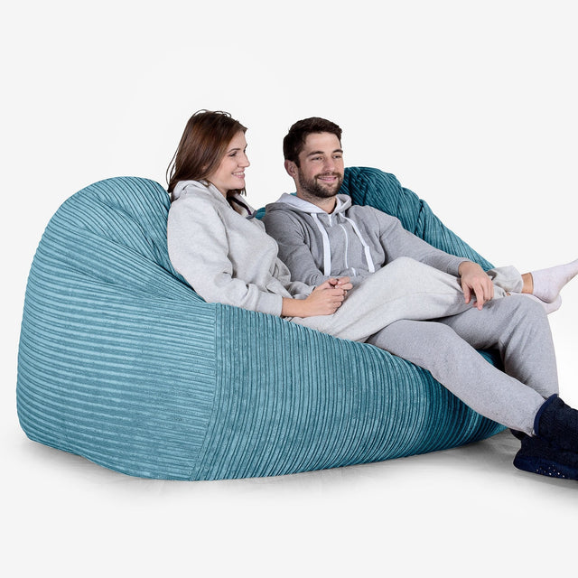 Stor Saccosekk Sofa - Kordfløyel Turkis 02