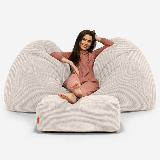 Stor Saccosekk Sofa - Pom-pom Elfenben 03