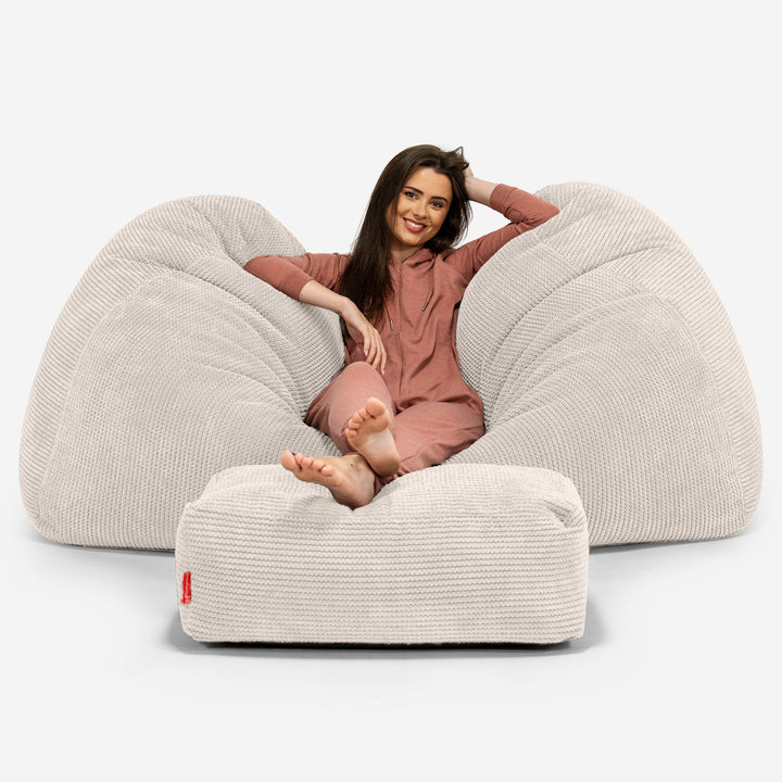 Stor Saccosekk Sofa - Pom-pom Elfenben 03
