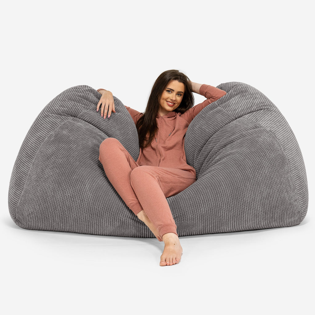 Stor Saccosekk Sofa - Pom-pom Koksgrå 02