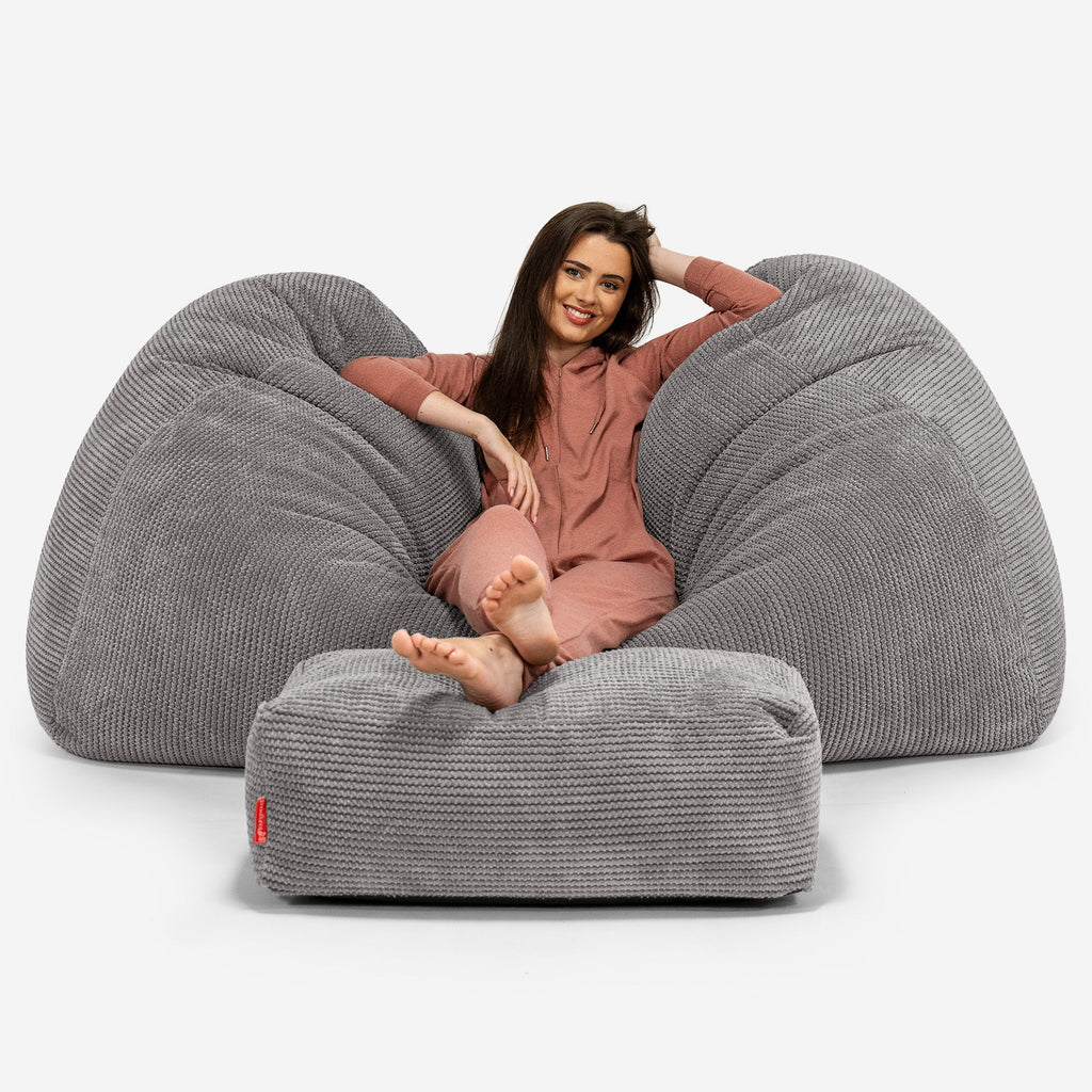 Stor Saccosekk Sofa - Pom-pom Koksgrå 03