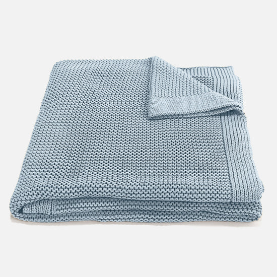 Sofa Pledd / Teppe - 100% Bomull Ellos Disig Blå 01