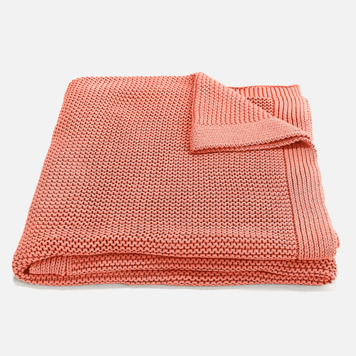 Sofa Pledd / Teppe - 100% Bomull Ellos Korall 01