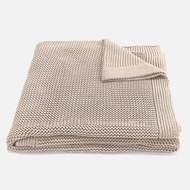 Sofa Pledd / Teppe - 100% Bomull Ellos Krem 01