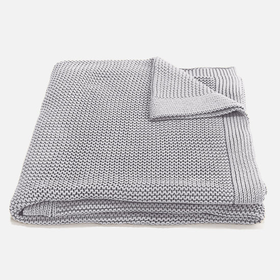 Sofa Pledd / Teppe - 100% Bomull Ellos Lysegrå 01