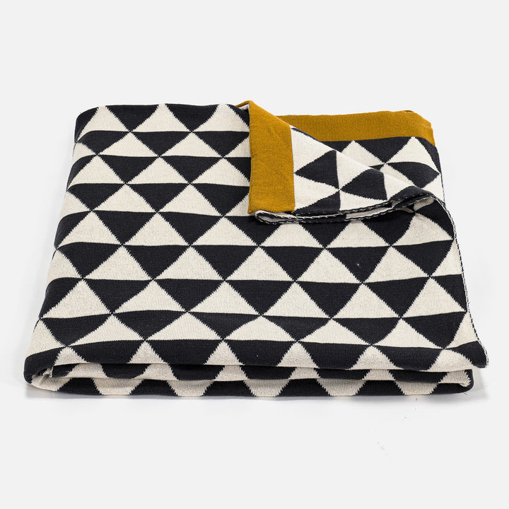 Sofa Pledd / Teppe - 100% Bomull Geo 01