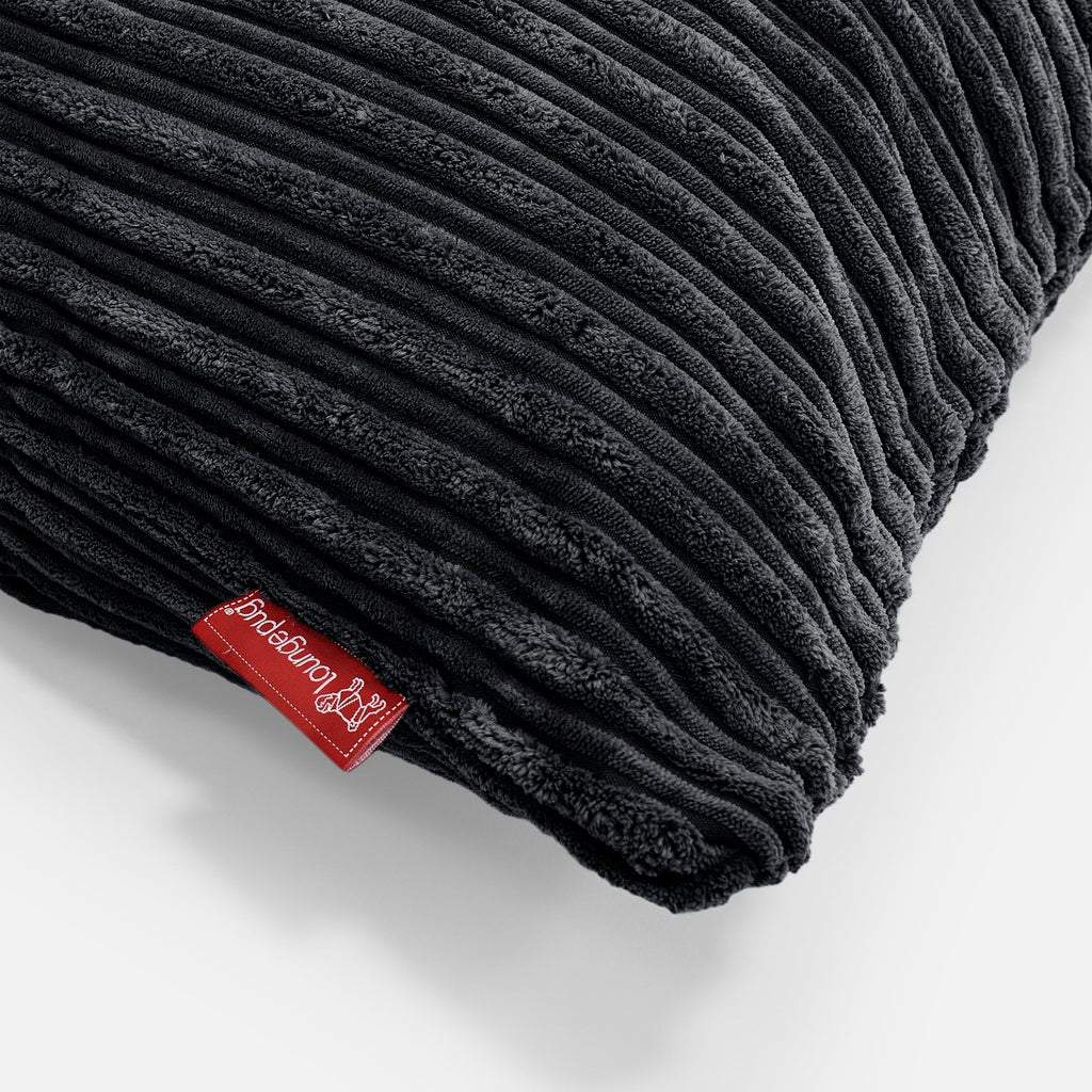 Sylinderputetrekk 20 x 55cm - Klassisk Cord Svart 03