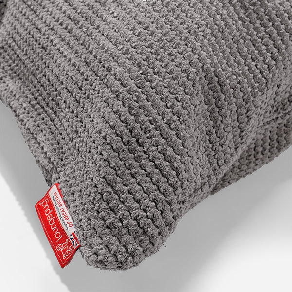 Sylinderputetrekk 20 x 55cm - Pom-pom Koksgrå Fabric Close-up Image