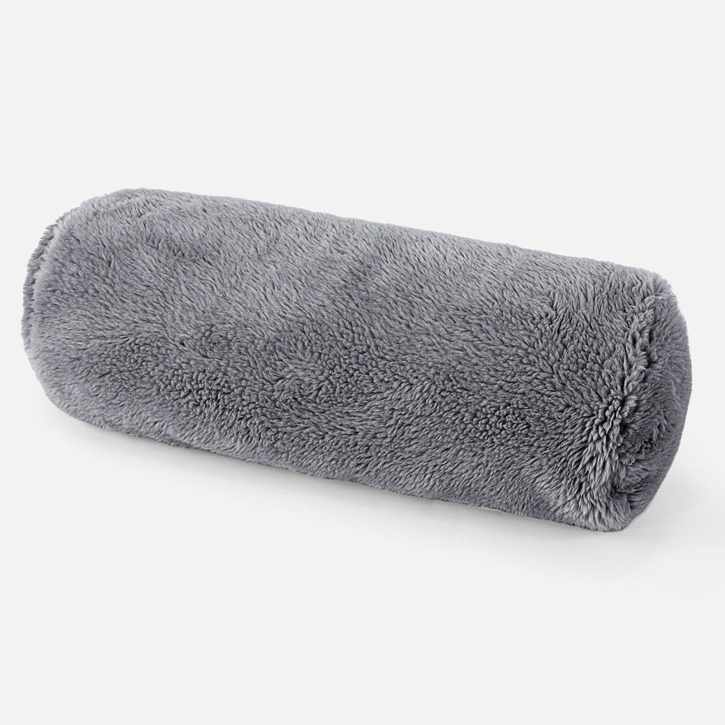 Sylinderputetrekk 20 x 55cm - Teddy-fuskepels Mørkegrå 01