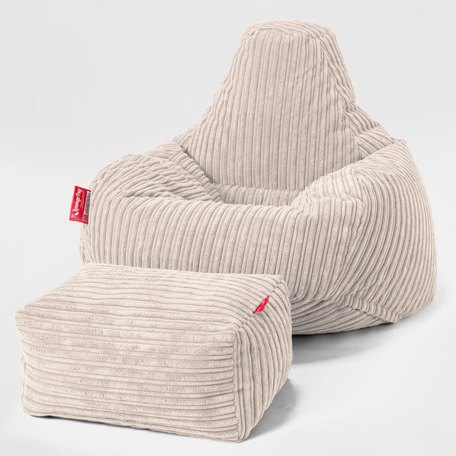 Teardrop Saccosekk-stol - Kordfløyel Elfenben 02