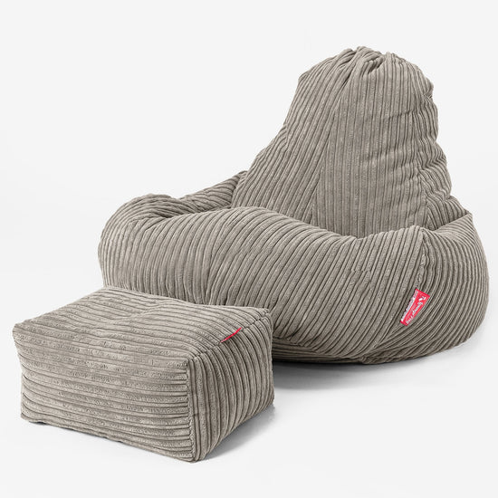 Ultra Lux Gaming Saccosekk-stol - Kordfløyel Mink 02