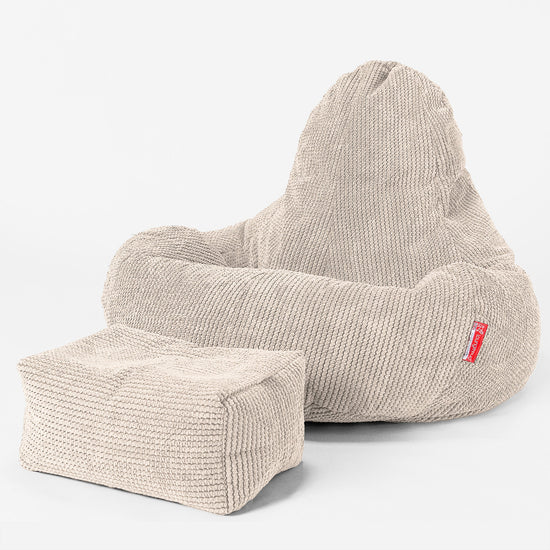Ultra Lux Gaming Saccosekk-stol - Pom-pom Elfenben 02