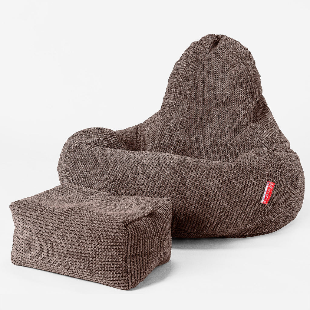 Ultra Lux Gaming Saccosekk-stol - Pom-pom Sjokolade 02