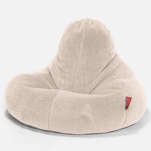 Ultra Lux Gaming Saccosekk-stol - Teddy-fuskepels Krem 01