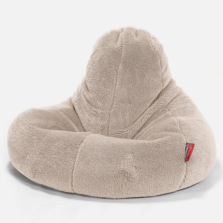 Ultra Lux Gaming Saccosekk-stol - Teddy-fuskepels Mink 01