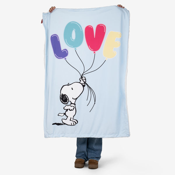Snoopy Sofa Pledd / Teppe - Kjærlighets-slogan 01