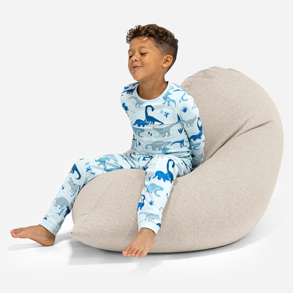 Høy Saccosekk for Barn 2-6 år - Elastisk Bomull Mink 01