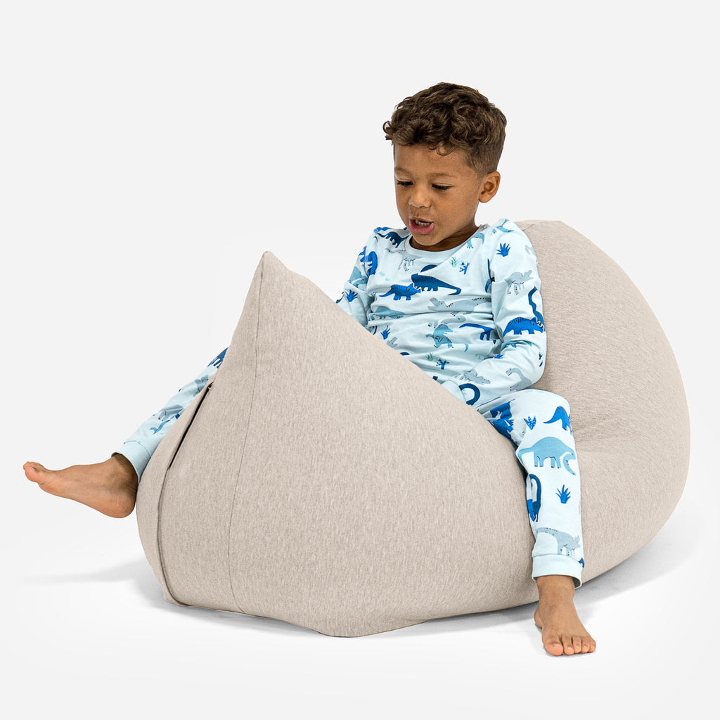 Høy Saccosekk for Barn 2-6 år - Elastisk Bomull Mink 02