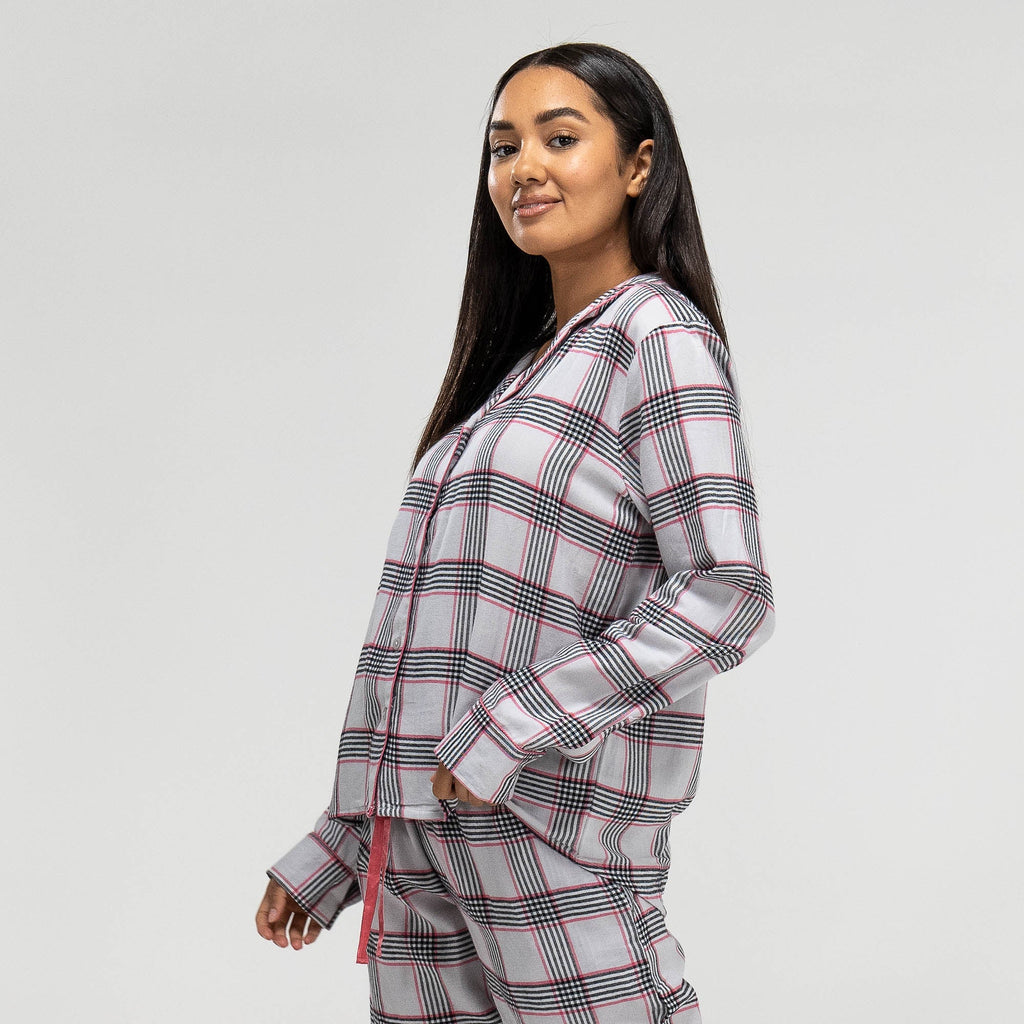 Pyjamas for Kvinner - Rutemønster Rosa 03