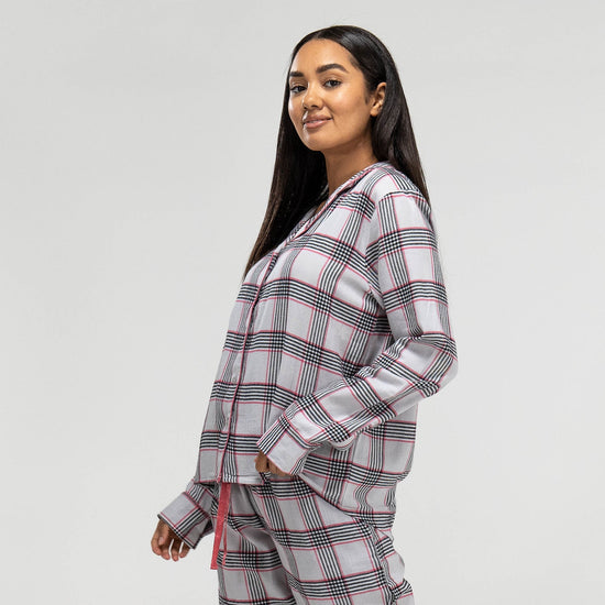 Pyjamas for Kvinner - Rutemønster Rosa 03