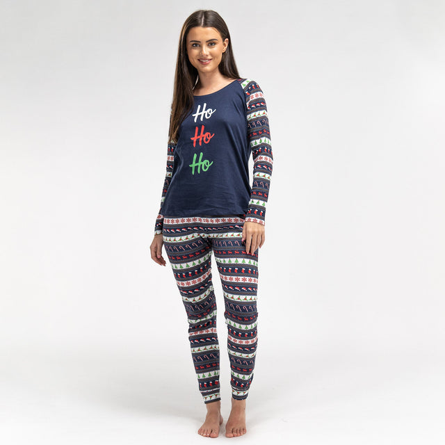 Pyjamas i Jersey for Kvinner - Fairisle 01
